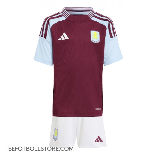 Aston Villa Replika babykläder Hemmaställ Barn 2024-25 Kortärmad (+ korta byxor)
